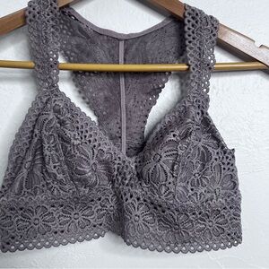 AERIE Racerback Boho Levander Padded lace Bralettes Sz:M